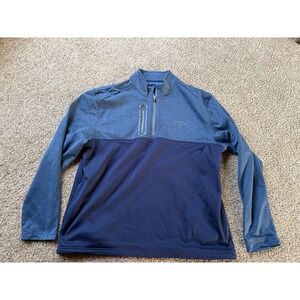 Callaway Mens XXL Quarter Zip Golf Pullover Blue Two Tone Heathered Sweater